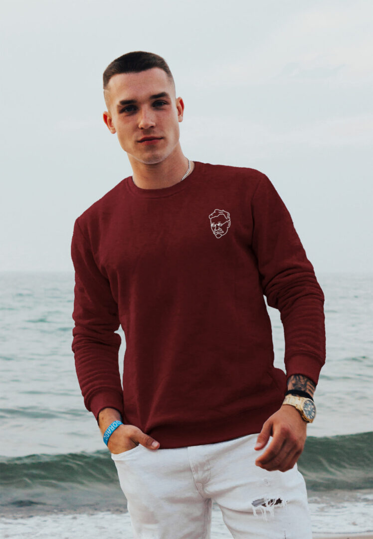 Bluza crewneck 35 LO Warszawa | Minimalistyczne logo