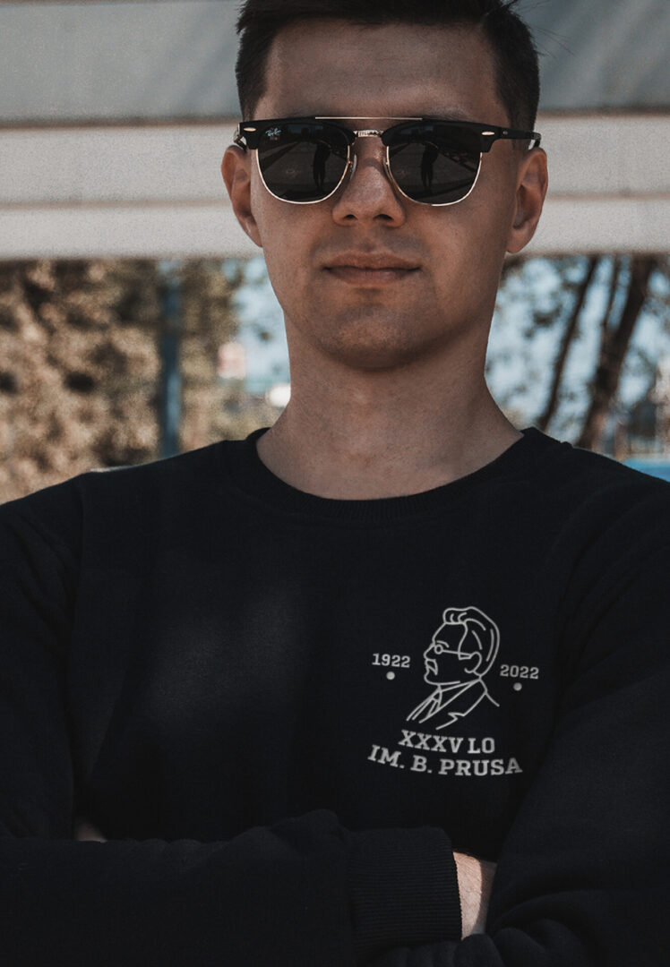 Bluza crewneck 35 LO Warszawa | Vintage Logo