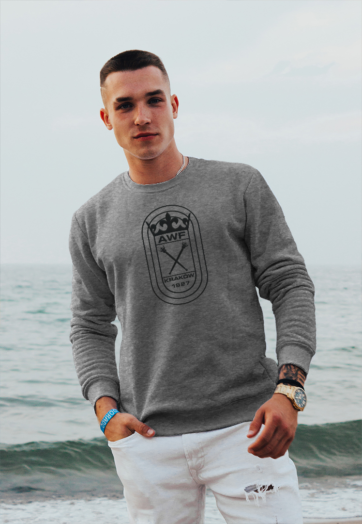 Bluza crewneck AWF Kraków | Duże logo