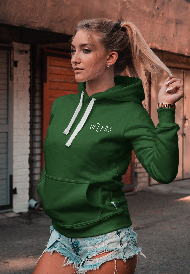 Bluza z kapturem WIPiOŚ PŁ | Zielona