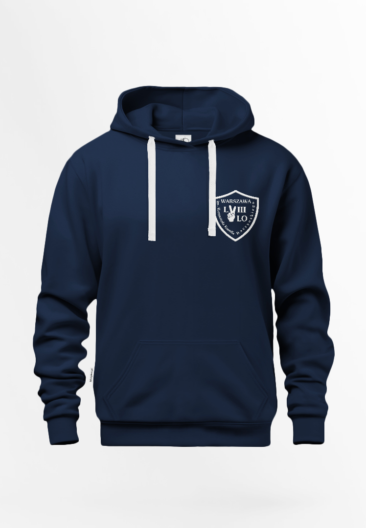 Bluza z kapturem 58 LO Warszawa (bluza polska)