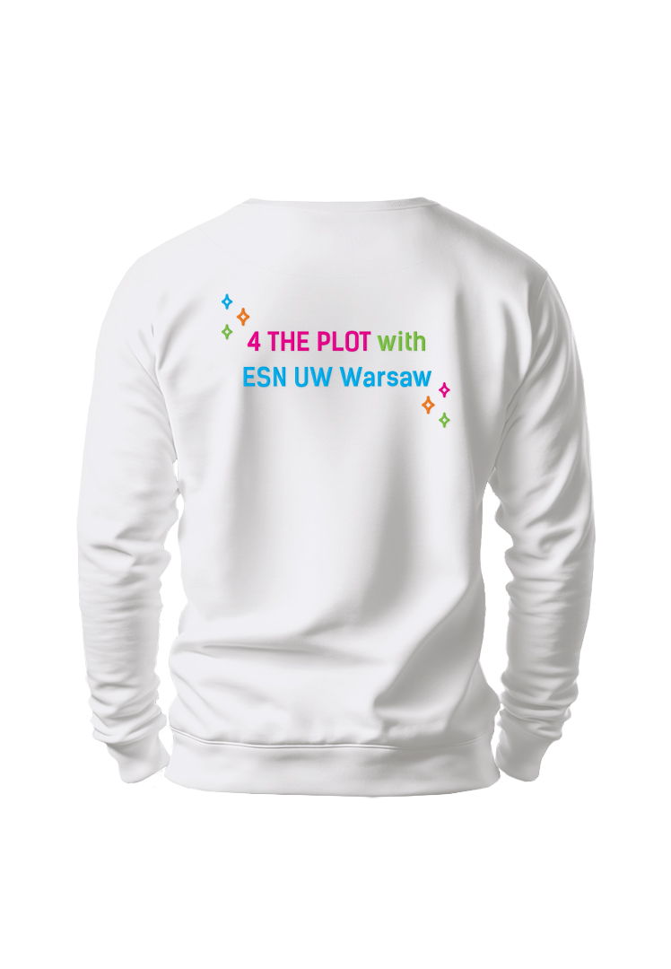 Bluza crewneck 4 the plot with ESN UW Warsaw