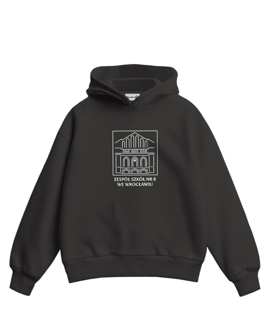 Bluza boxy ZS Nr 8 we Wrocławiu | Logo kwadrat