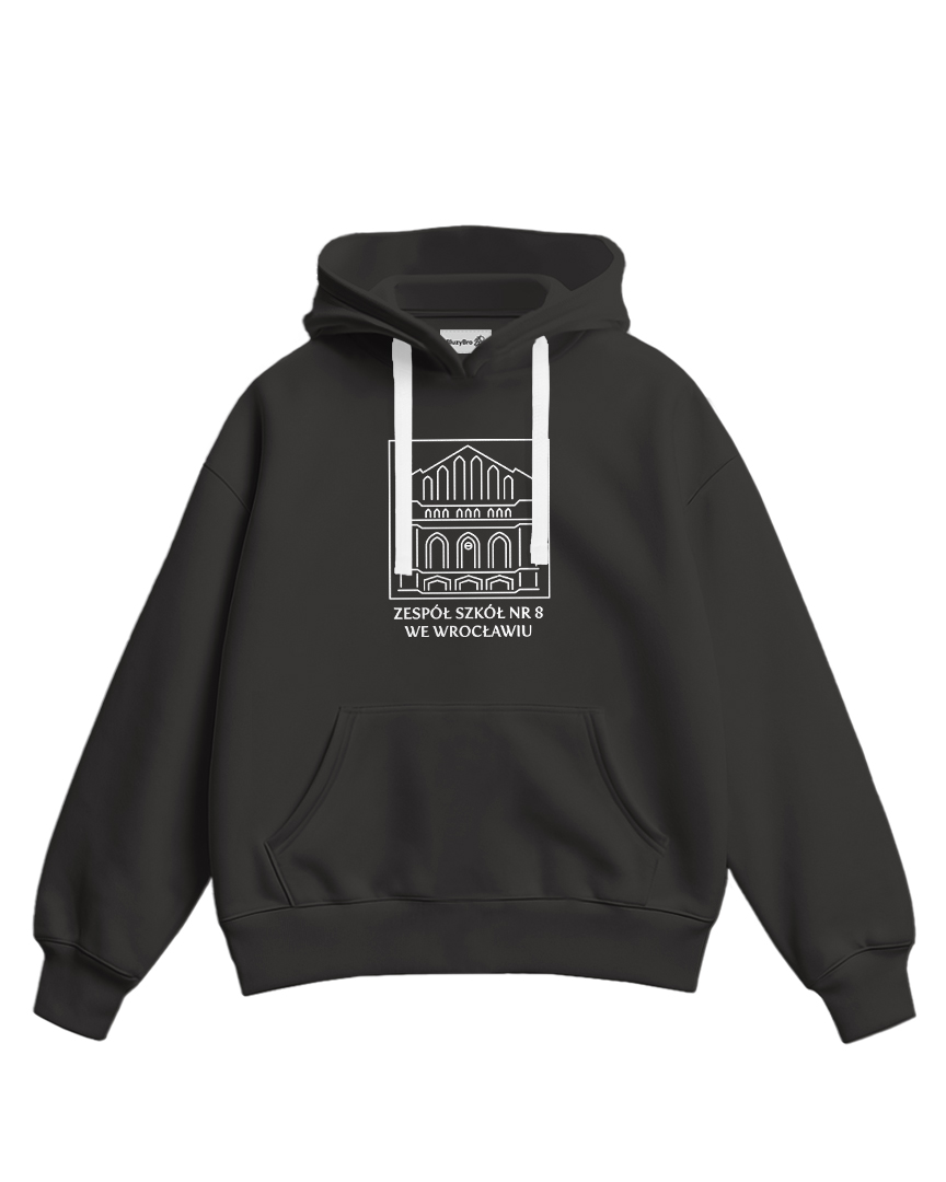 Bluza baggy ZS Nr 8 we Wrocławiu | Logo kwadrat