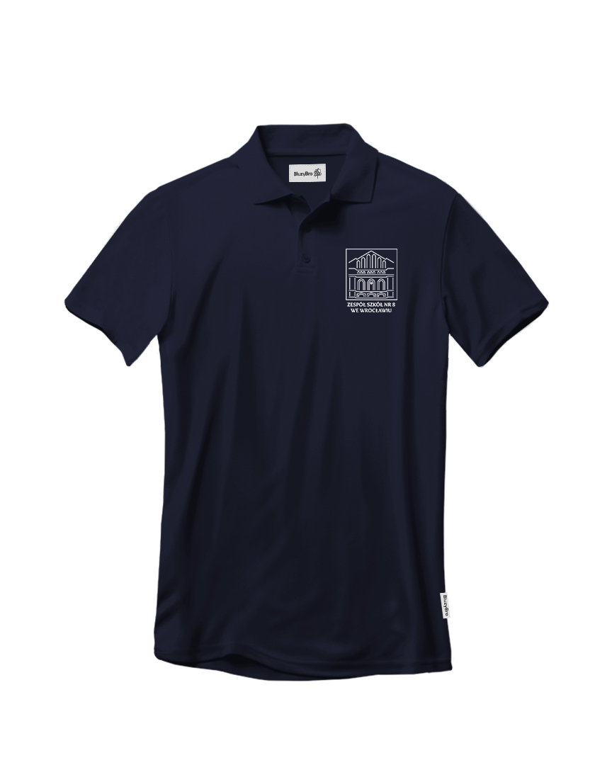 Koszulka polo ZS Nr 8 we Wrocławiu | Logo kwadrat