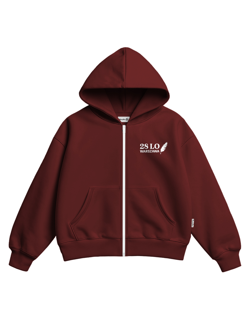 Bluza rozsuwana boxy 28 LO Warszawa | Piórko