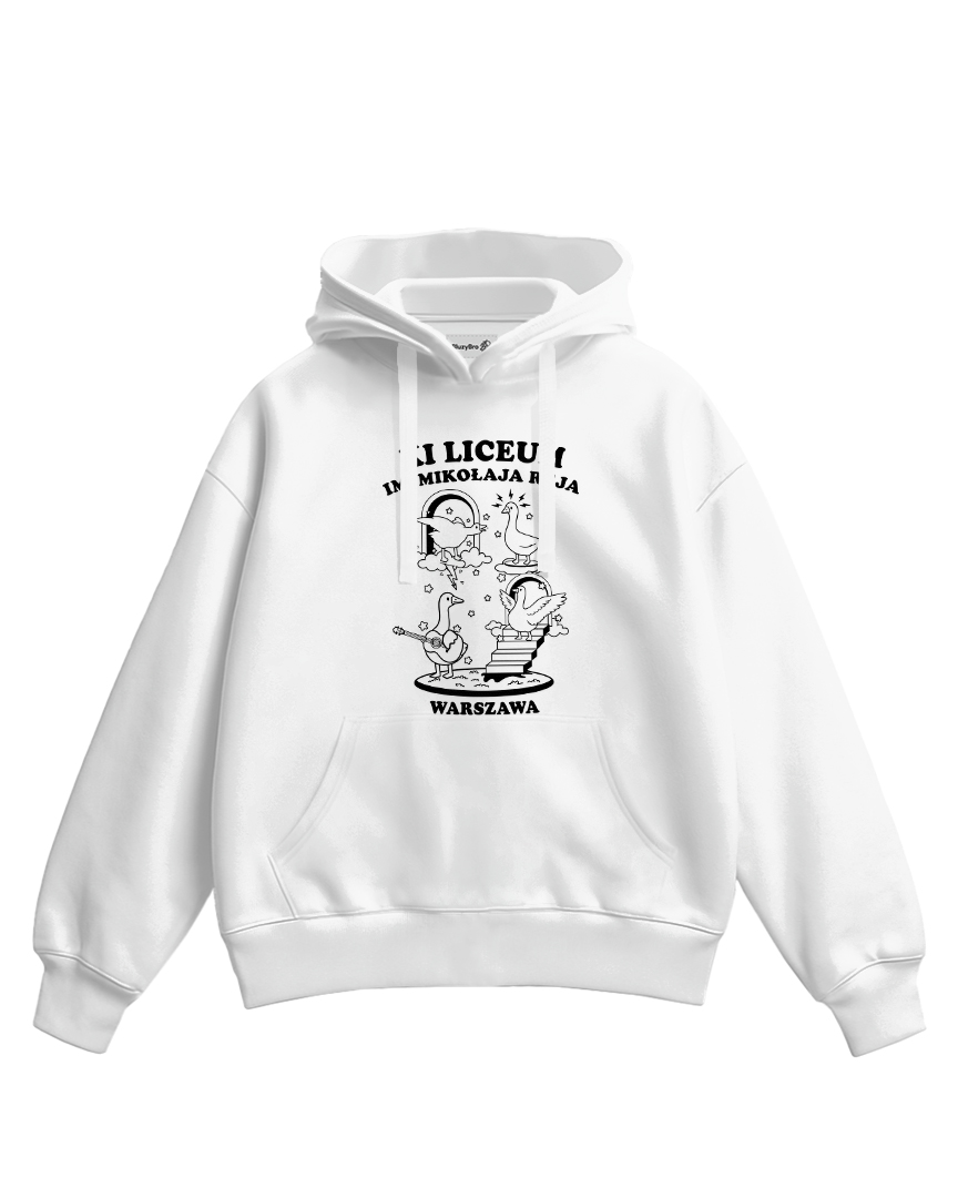 Bluza baggy XI LO Warszawa | Duży nadruk