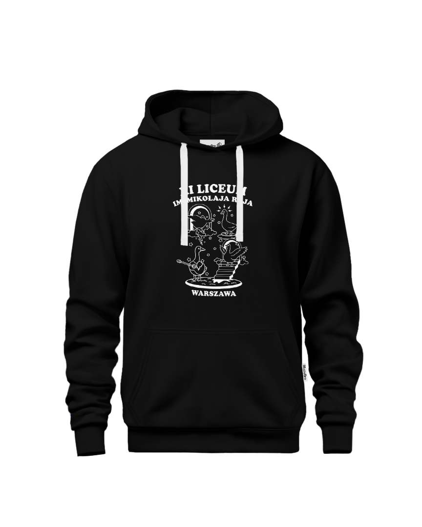 Bluza z kapturem XI LO Warszawa | Duży nadruk