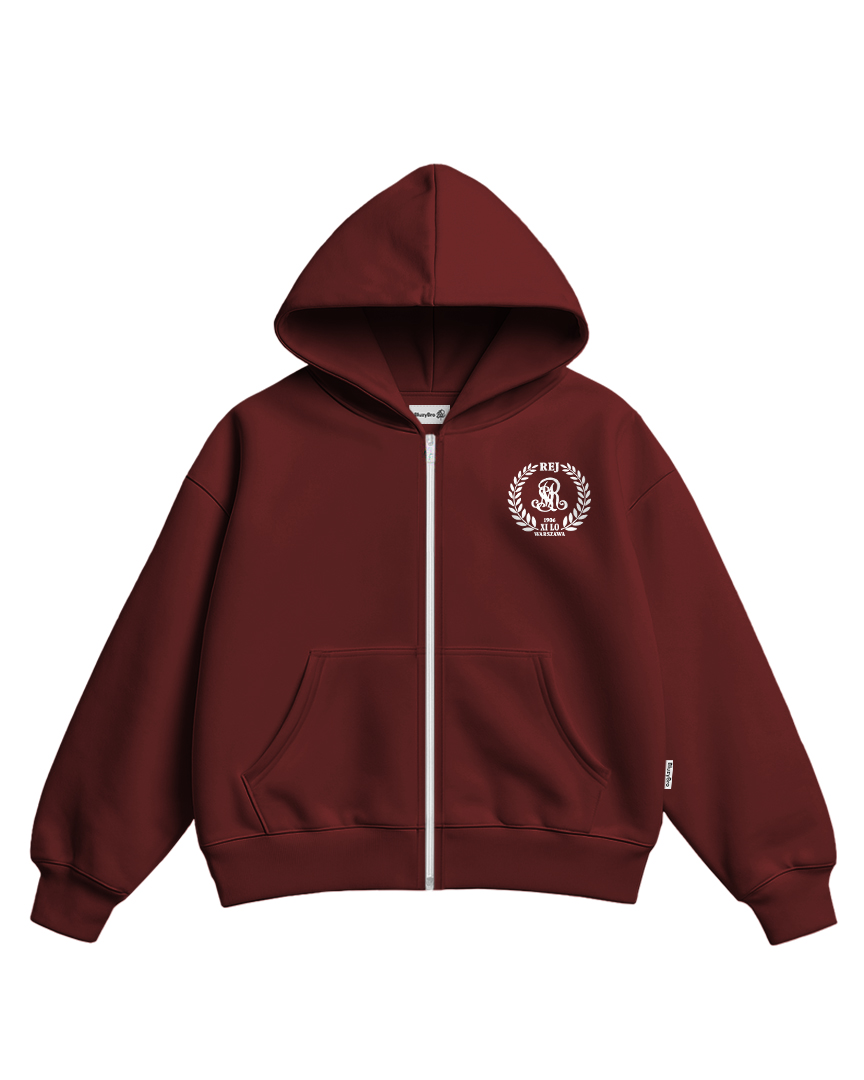 Bluza ultra boxy rozsuwana XI LO Warszawa | Logo